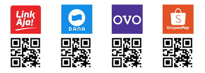 QR pembayaran LinkAja, DANA, OVO, ShopeePay